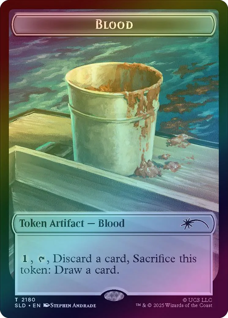 Blood Token - JAWS: Terror of Amity Island (Rainbow Foil) (SLD)