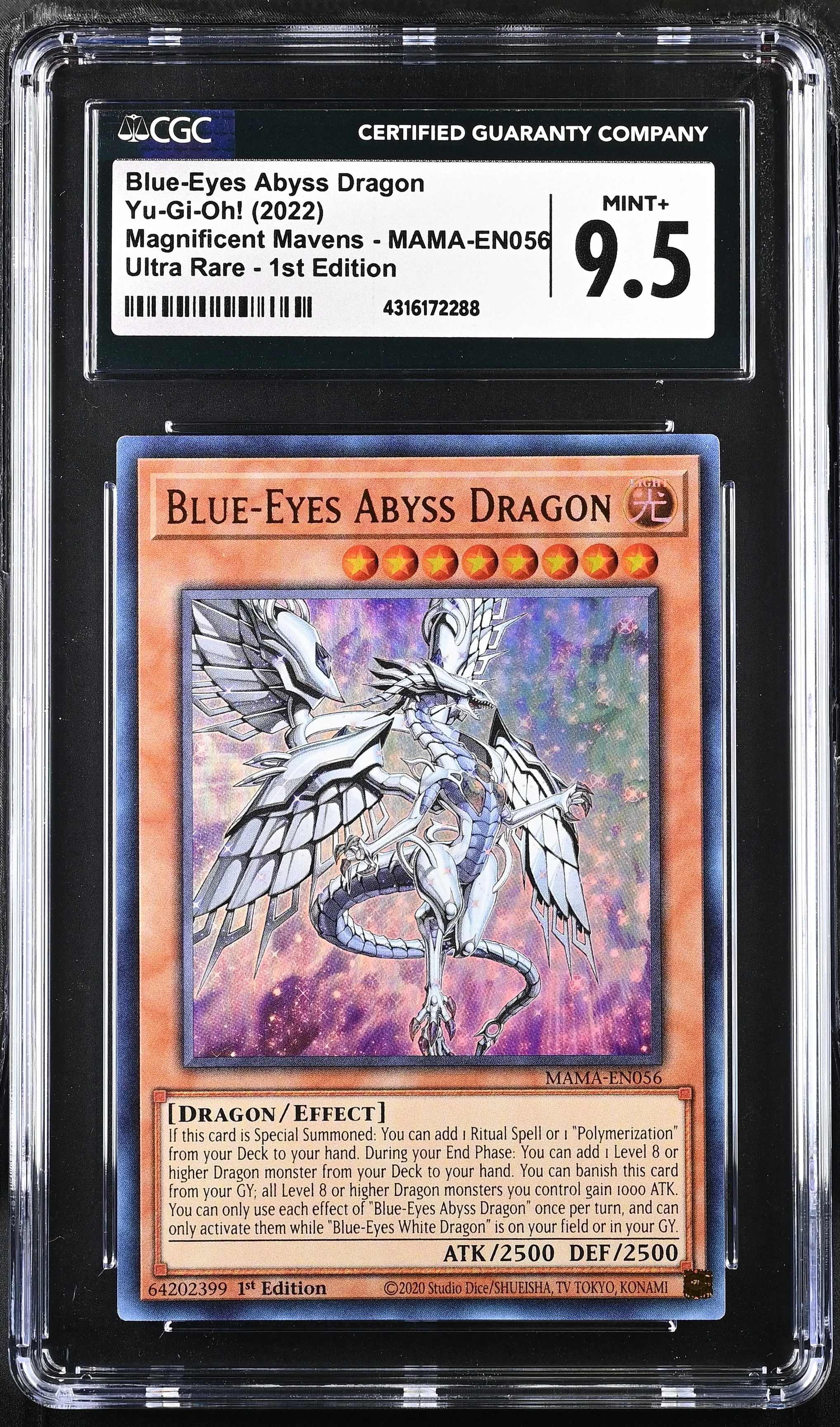 Blue-Eyes Abyss Dragon - MAMA-EN056 - Ultra Rare - 1st Edition (CGC 9.5)