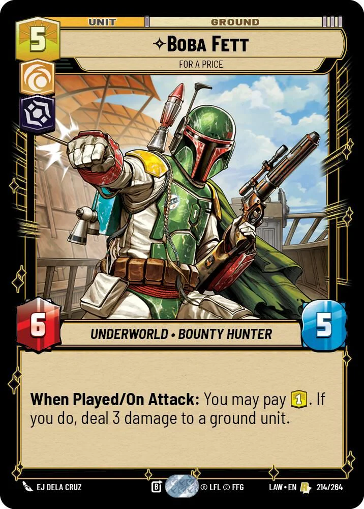 Boba Fett - For a Price - 214/264 - Rare