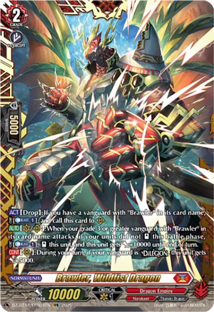 Brawler, Wildfist Dragon (FFR) - DZ-BT12/FFR04EN - Double Frame Rare