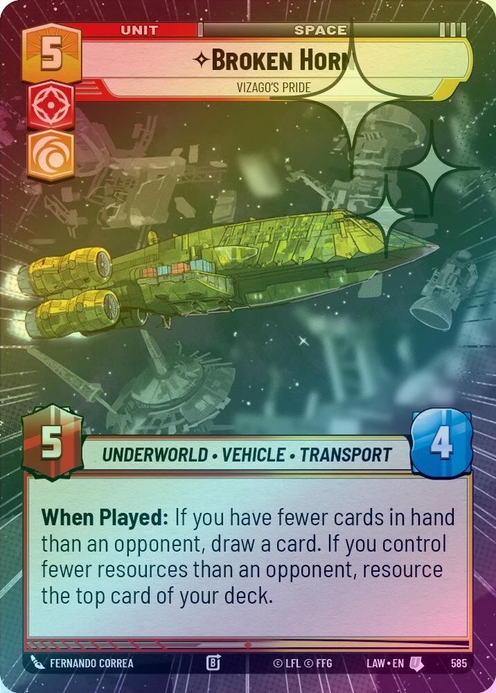 Broken Horn - Vizago's Pride (Hyperspace Foil) - 585 - Uncommon (Foil)