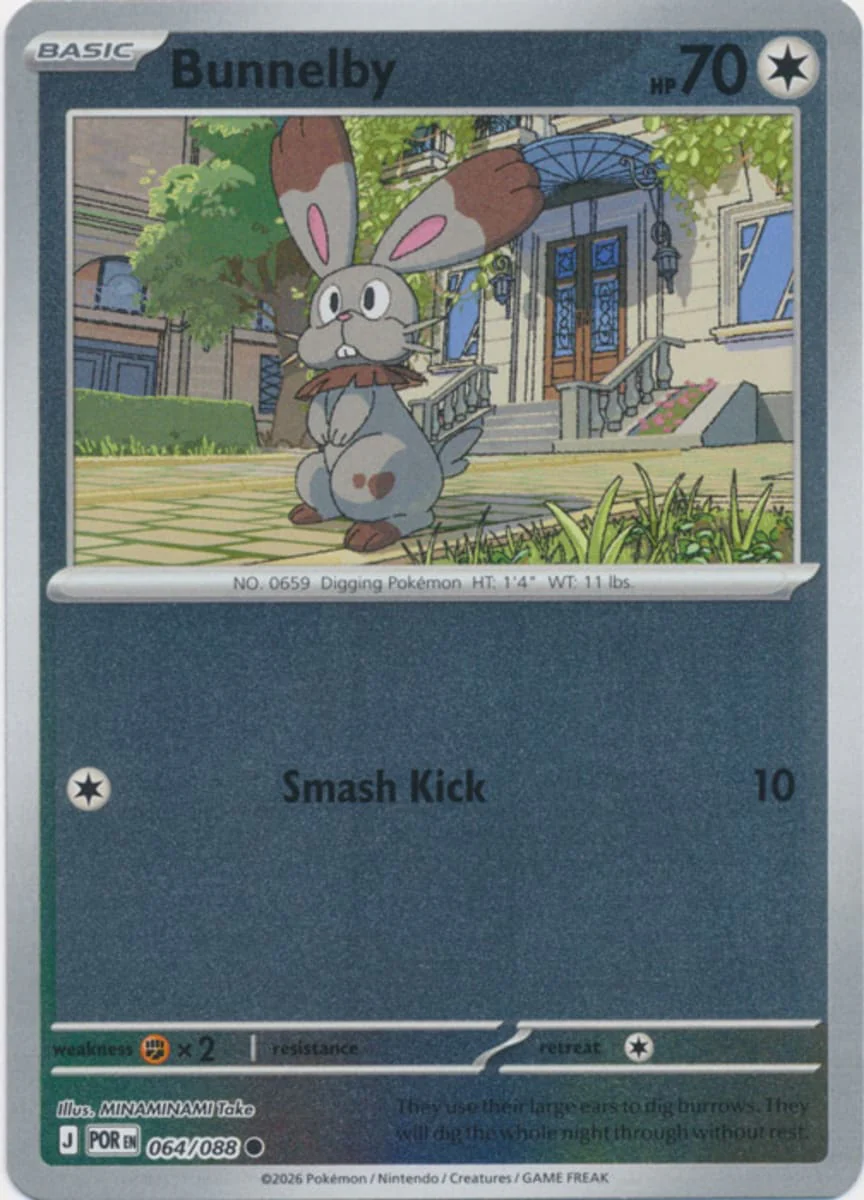Bunnelby - 064/088 - Common - Reverse Holo
