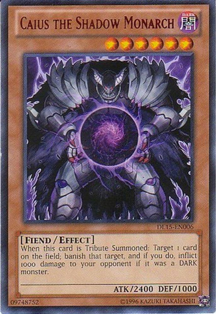 Caius the Shadow Monarch (Red) - DL15-EN006 - Rare