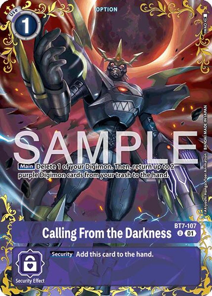 Calling From the Darkness (BT-25 Alternate Art) - BT7-107 - Uncommon