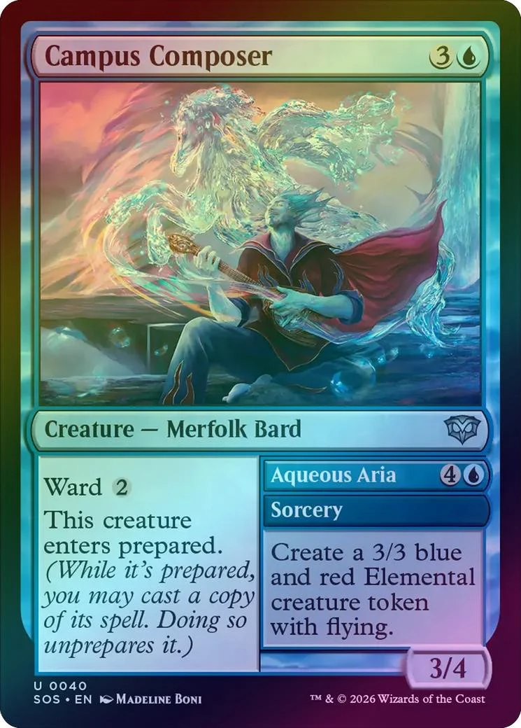 Campus Composer // Aqueous Aria (Foil) (SOS)