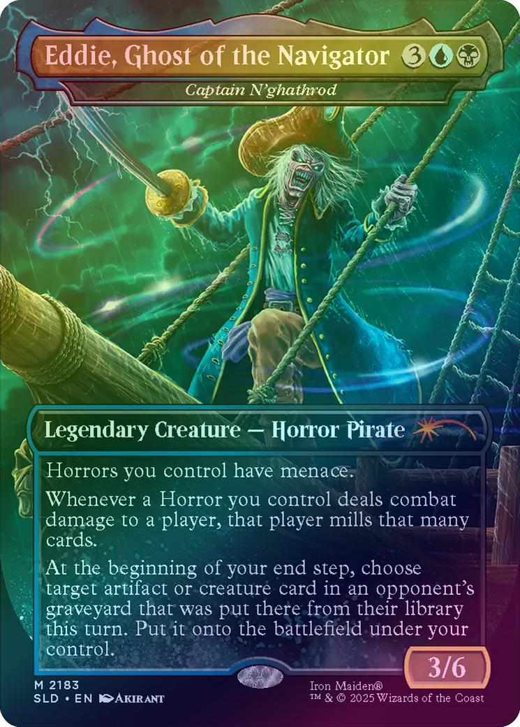 Eddie, Ghost of the Navigator // Captain N'ghathrod - IRON MAIDEN: Eddie Unchained (Rainbow Foil) (SLD)