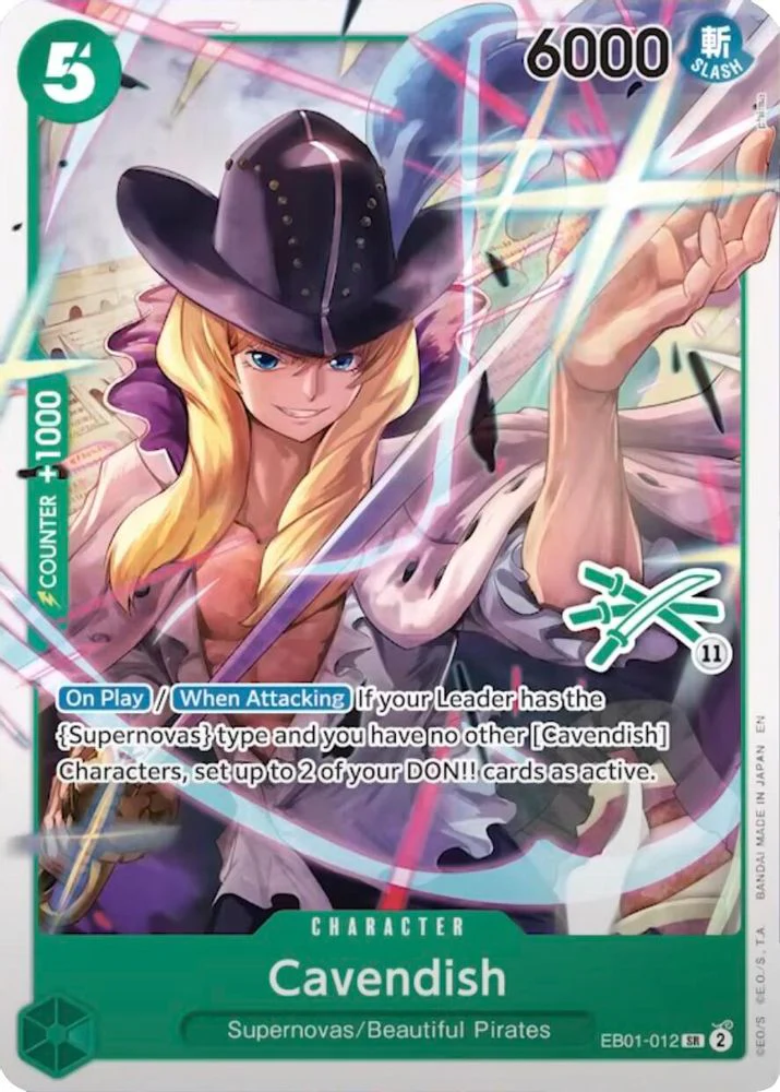 Cavendish (Zoro Deck) (LT-01 Reprint) - EB01-012 - Super Rare