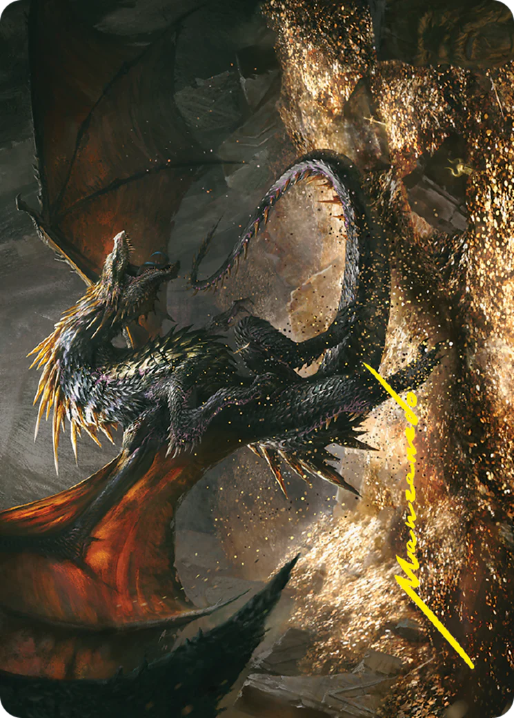Cavern-Hoard Dragon - Art Series (Gold-Stamped Signature) (ALTR)