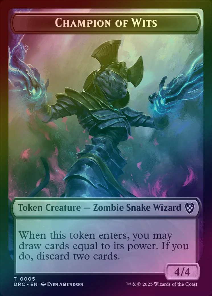 Champion of Wits // Zombie Token (Foil) (TDRC)