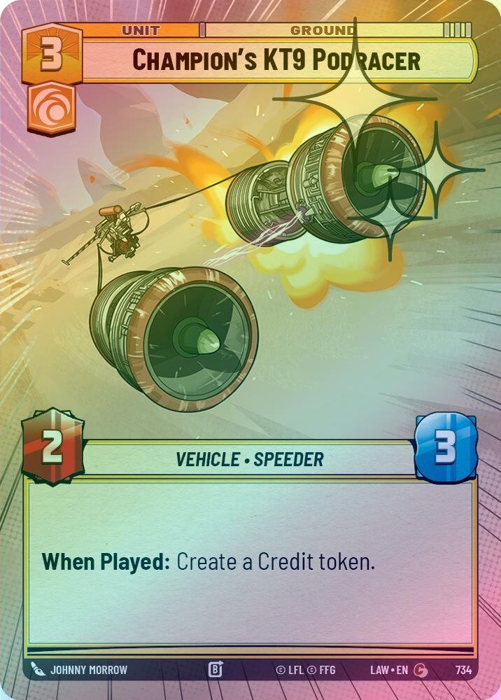 Champion's KT-9 Podracer (Hyperspace Foil) - 734 - Common (Foil)
