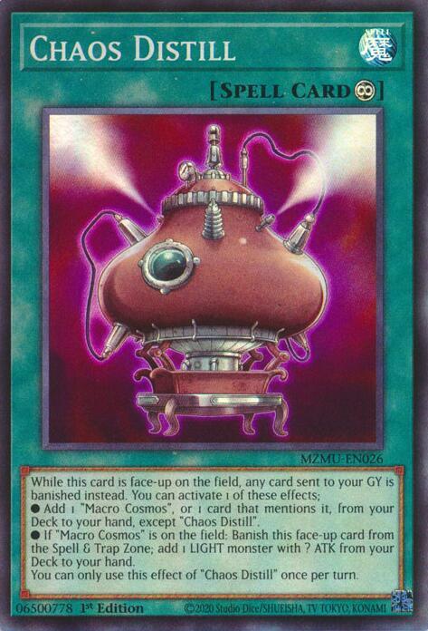 Chaos Distill - MZMU-EN026 - Super Rare - 1st Edition