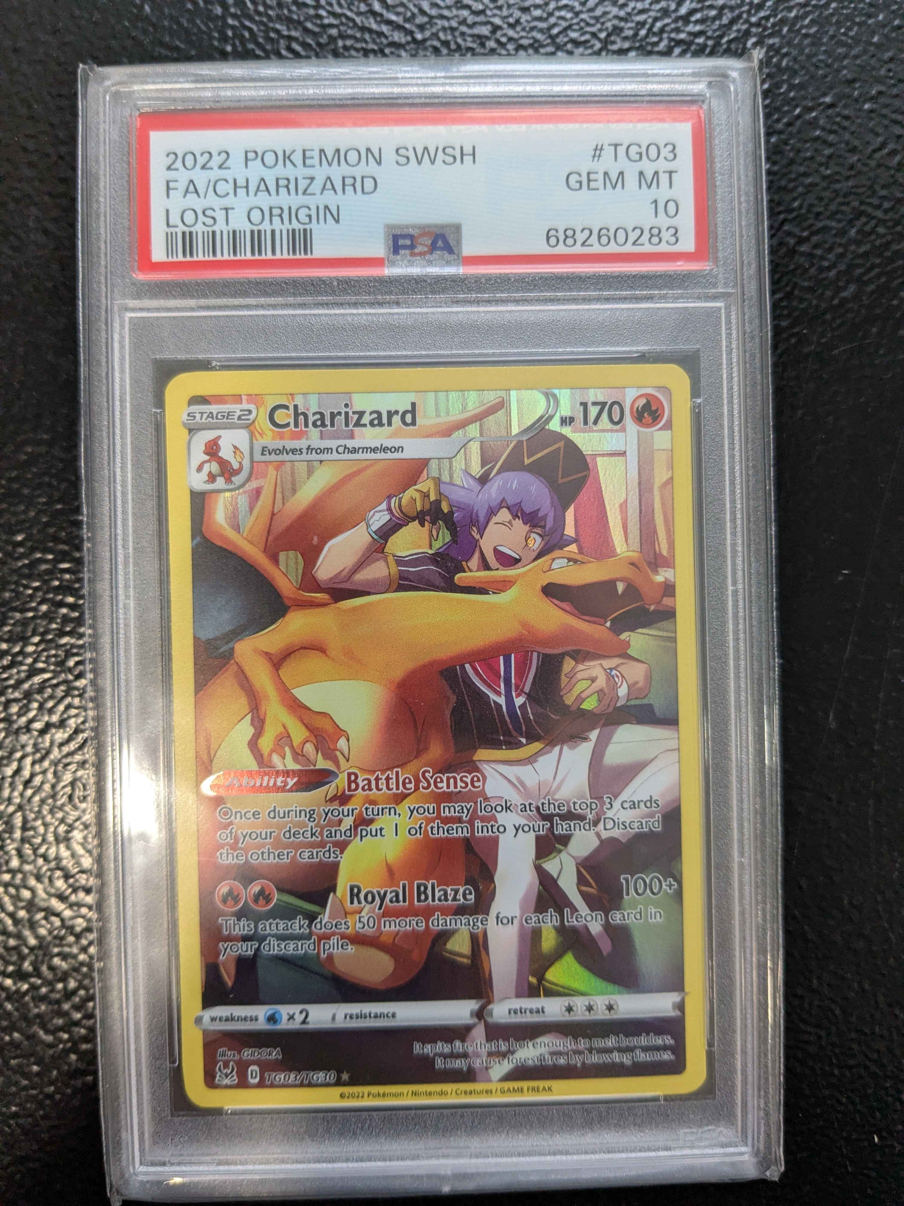 Charizard - Lost Origin - Trainer Gallery Holo - PSA GEM MT 10