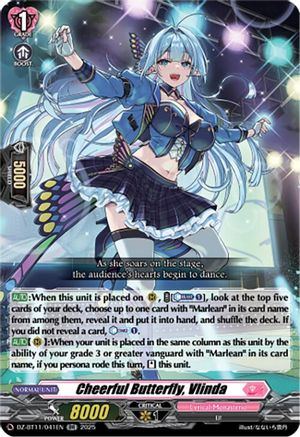 Cheerful Butterfly, Vlinda - DZ-BT11/041EN - Double Rare