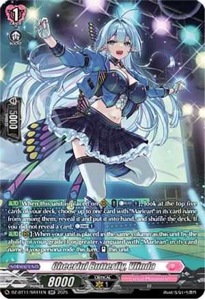 Cheerful Butterfly, Vlinda (SR) - DZ-BT11/SR41EN - Silver Rare