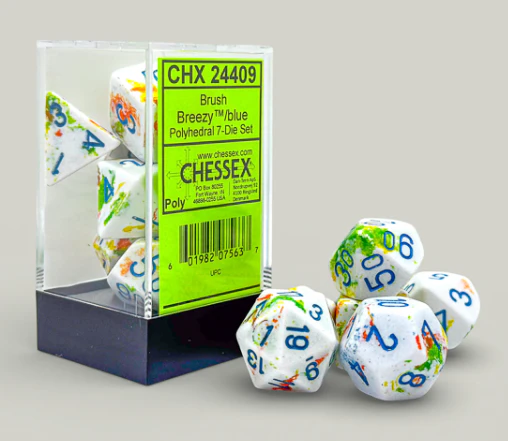 Chessex - 7 Piece - Brush - Breezy/Blue