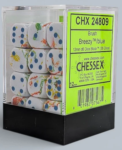 Chessex - 36D6 - Brush - Breezy/Blue