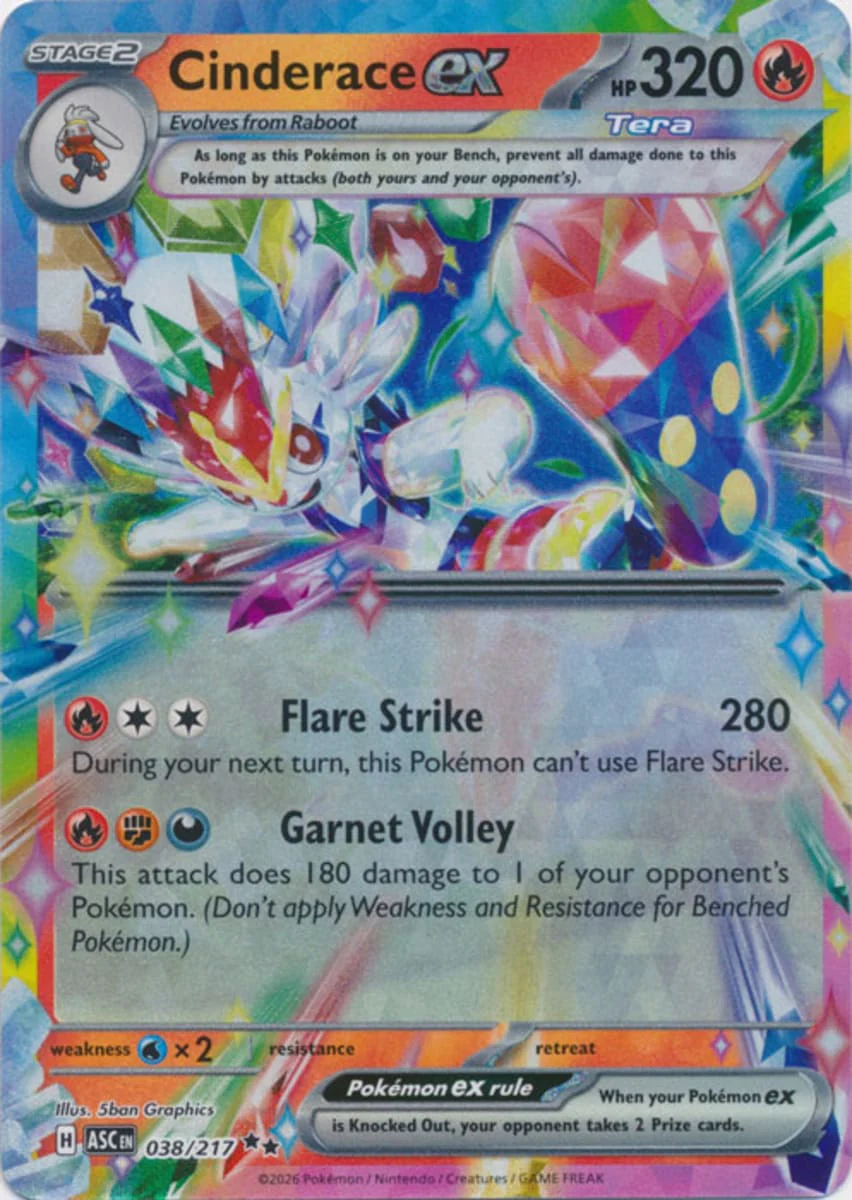 Cinderace ex - 038/217 - Double Rare