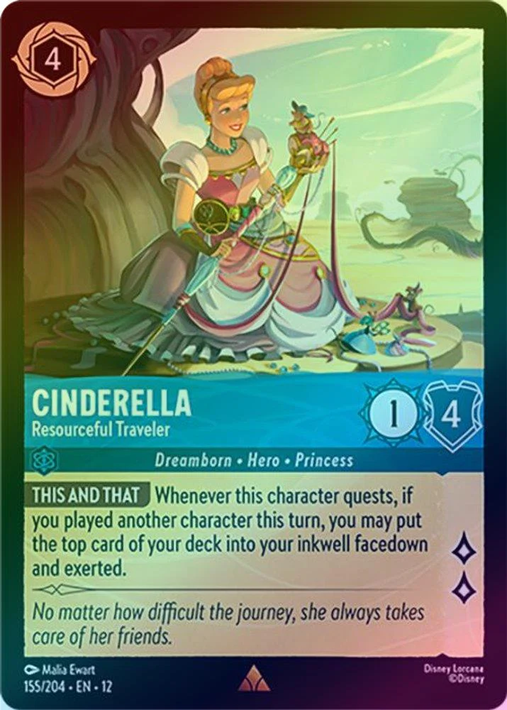 Cinderella (Resourceful Traveler) - 155/204 - Rare (Foil)