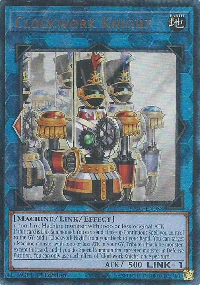 Clockwork Knight (PUR) - RA05-EN058 - Prismatic Ultimate Rare - 1st Edition