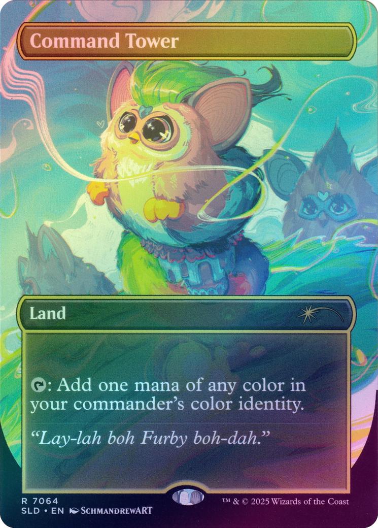 Command Tower - FURBY Bonus Card (Rainbow Foil) (SLD)