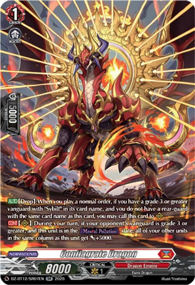 Conflagrate Dragon (SR) - DZ-BT12/SR07EN - Silver Rare