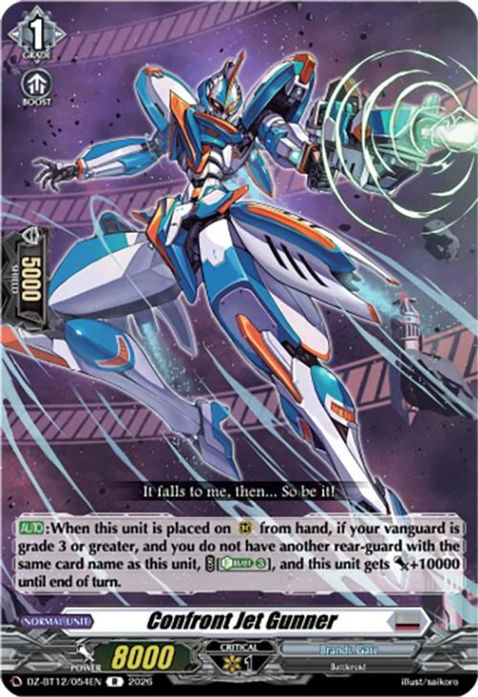 Confront Jet Gunner - DZ-BT12/054EN - Rare