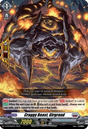 Craggy Beast, Girgrand - D-PR/562EN - Promo