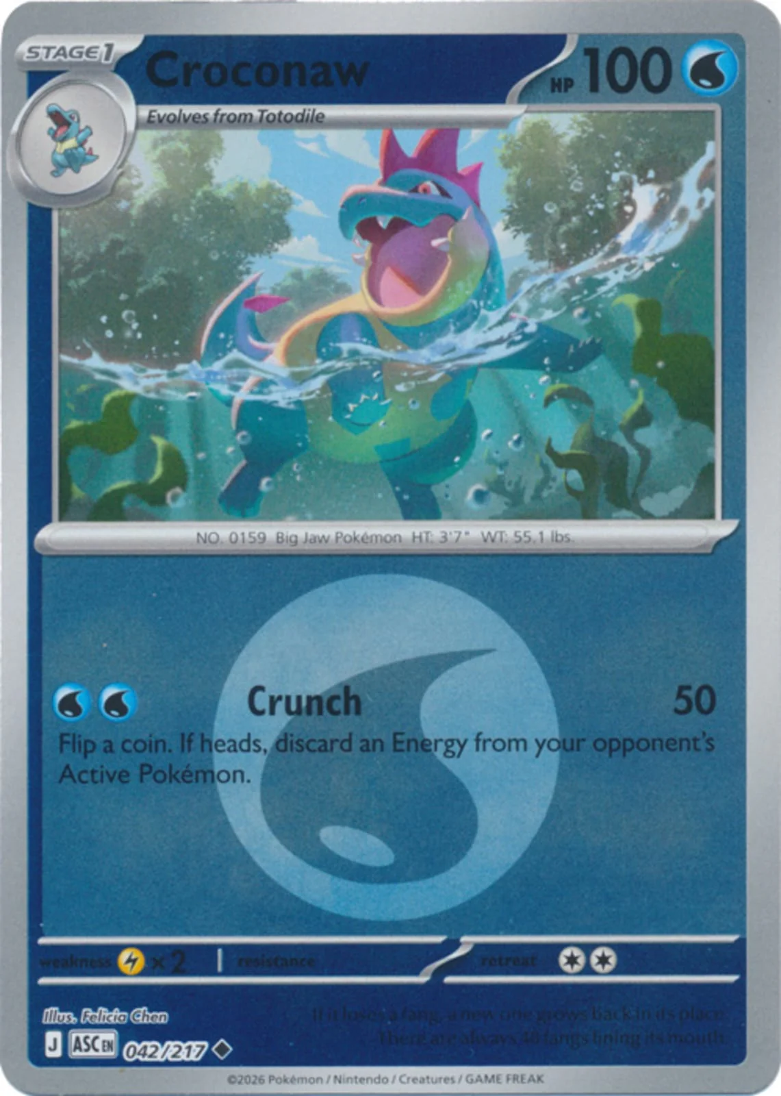 Croconaw (Energy Symbol Pattern) - 042/217 - Uncommon