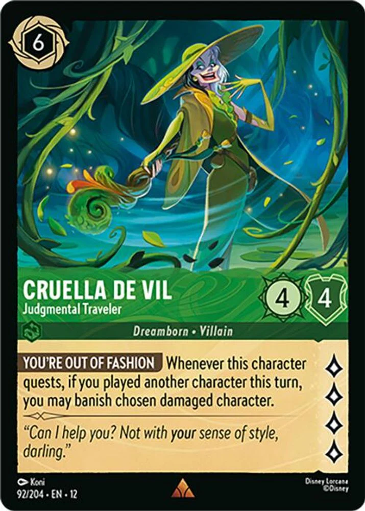 Cruella De Vil (Judgmental Traveler) - 92/204 - Rare