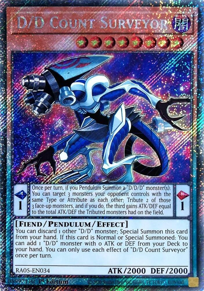D/D Count Surveyor (Platinum Secret Rare) - RA05-EN034 - Platinum Secret Rare - 1st Edition