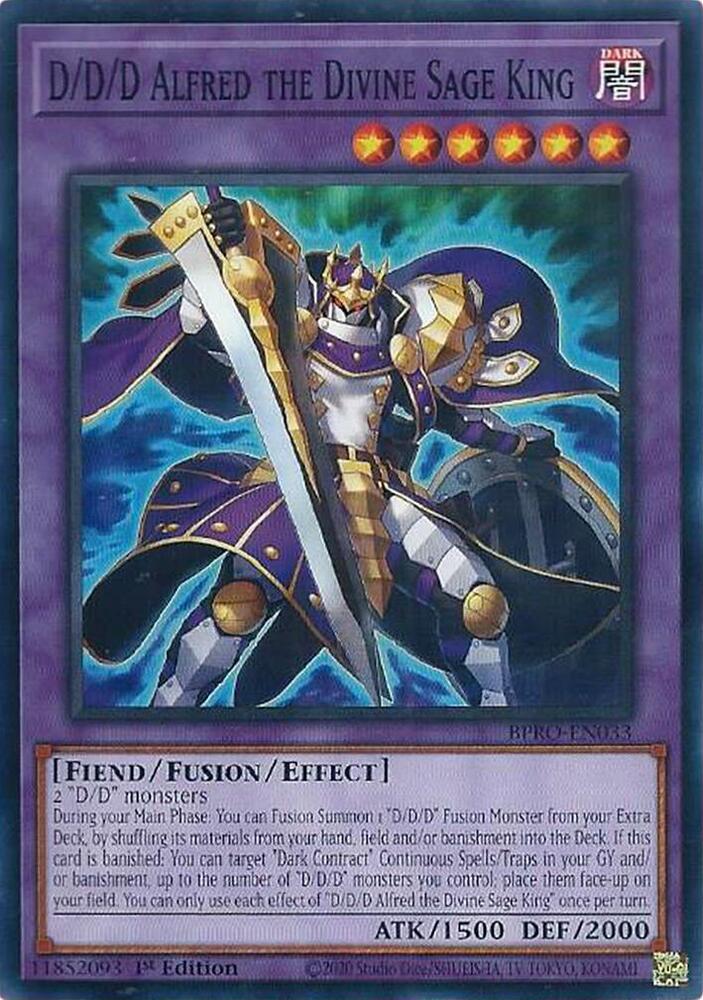 D/D/D Alfred the Divine Sage King - BPRO-EN033 - Common - 1st Edition