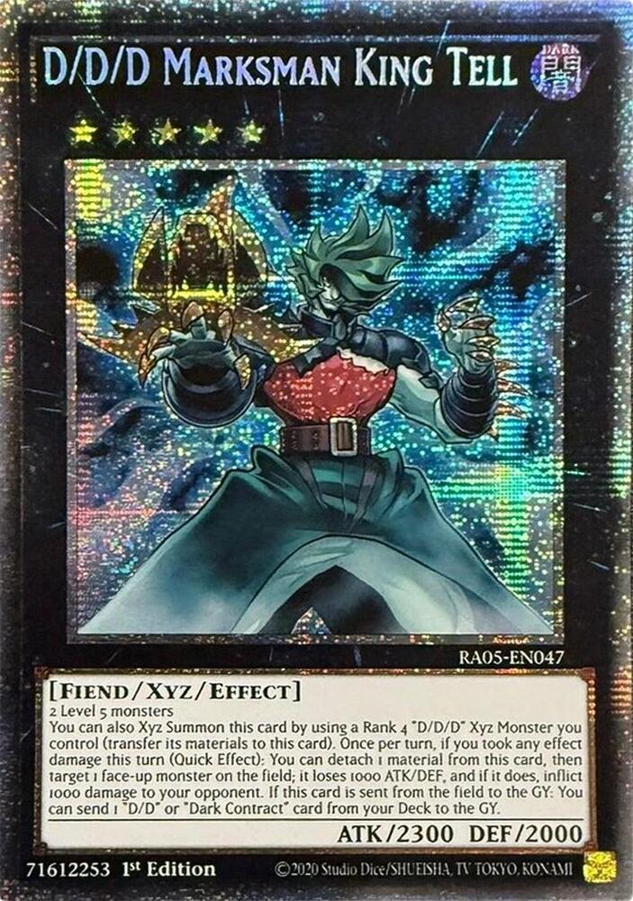 D/D/D Marksman King Tell - RA05-EN047 - Starlight Rare - 1st Edition
