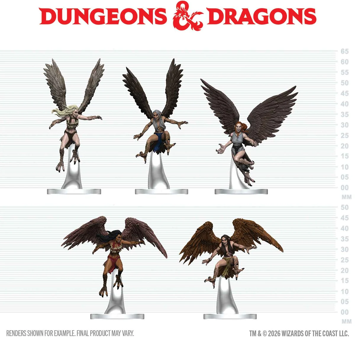 D&D: Icons of the Realms - Harpy Flock [96415] (Pre-Order)