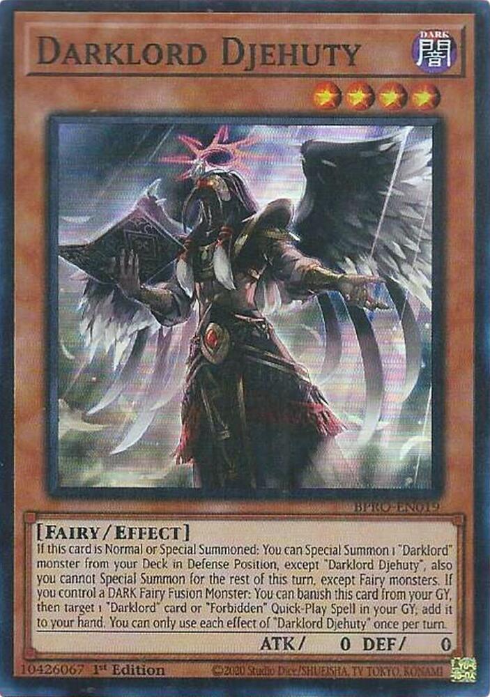 Darklord Djehuty - BPRO-EN019 - Super Rare - 1st Edition