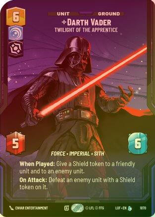 Darth Vader - Twilight of the Apprentice (Prestige Foil) - 1070 - Legendary (Foil)