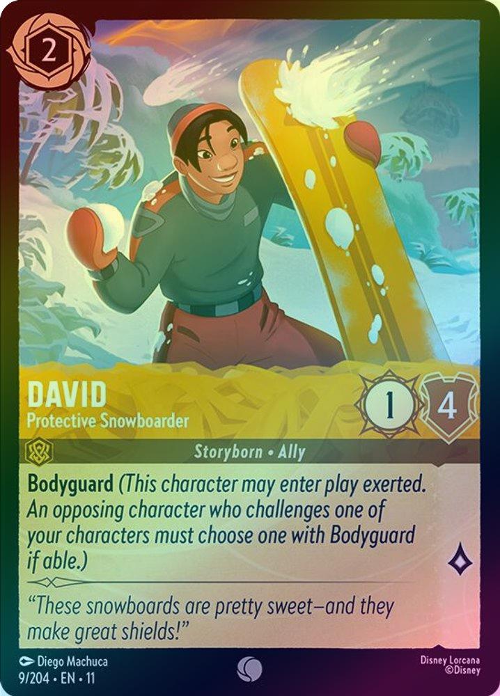 David (Protective Snowboarder) - 9/204 - Common (Foil)