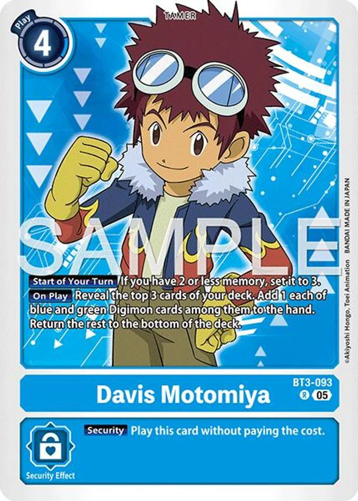 Davis Motomiya (Block 5 Reprint) - BT3-093 - Rare