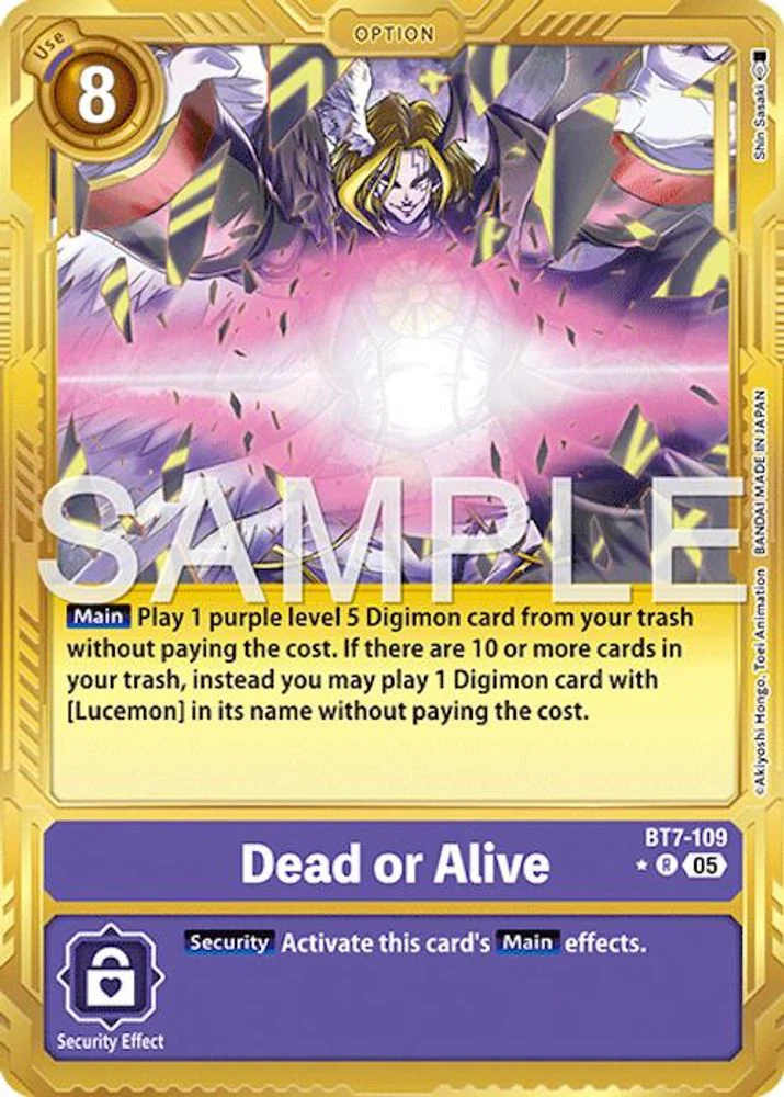 Dead or Alive (Gold Border) - BT7-109 - Rare