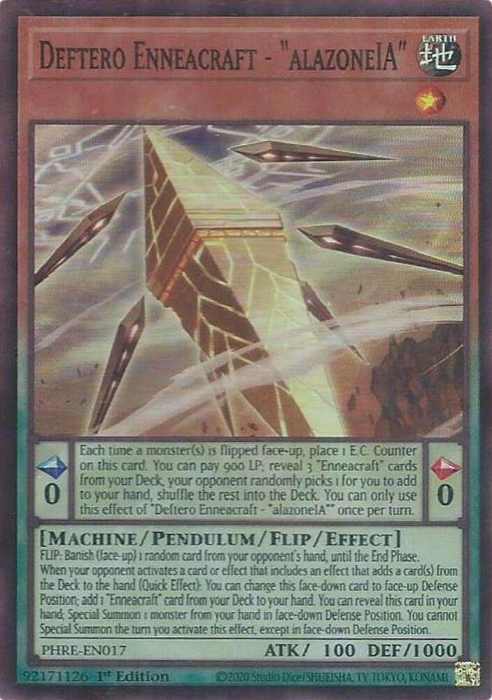 Deftero Enneacraft - "alazoneIA" (Super Rare) - PHRE-EN017 - Super Rare - 1st Edition