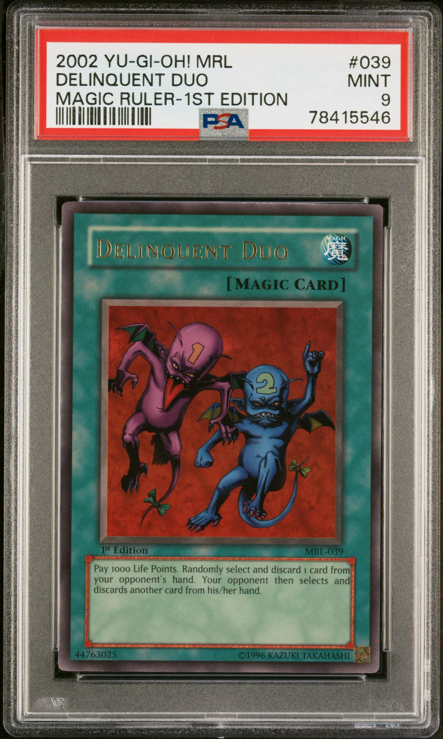 Delinquent Duo [1st Edition] MRL-039 YuGiOh Magic Ruler MINT 9
