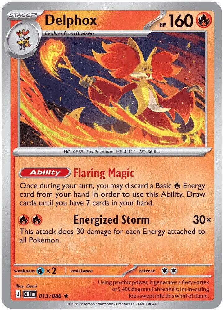 Delphox - 013/086 - Rare