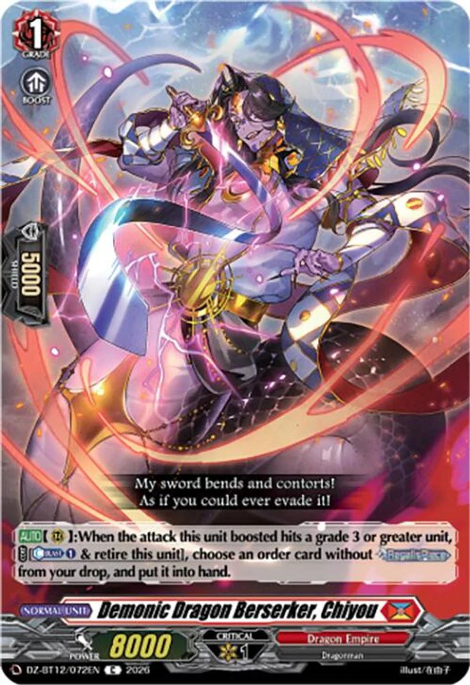 Demonic Dragon Berserker, Chiyou - DZ-BT12/072EN - Common