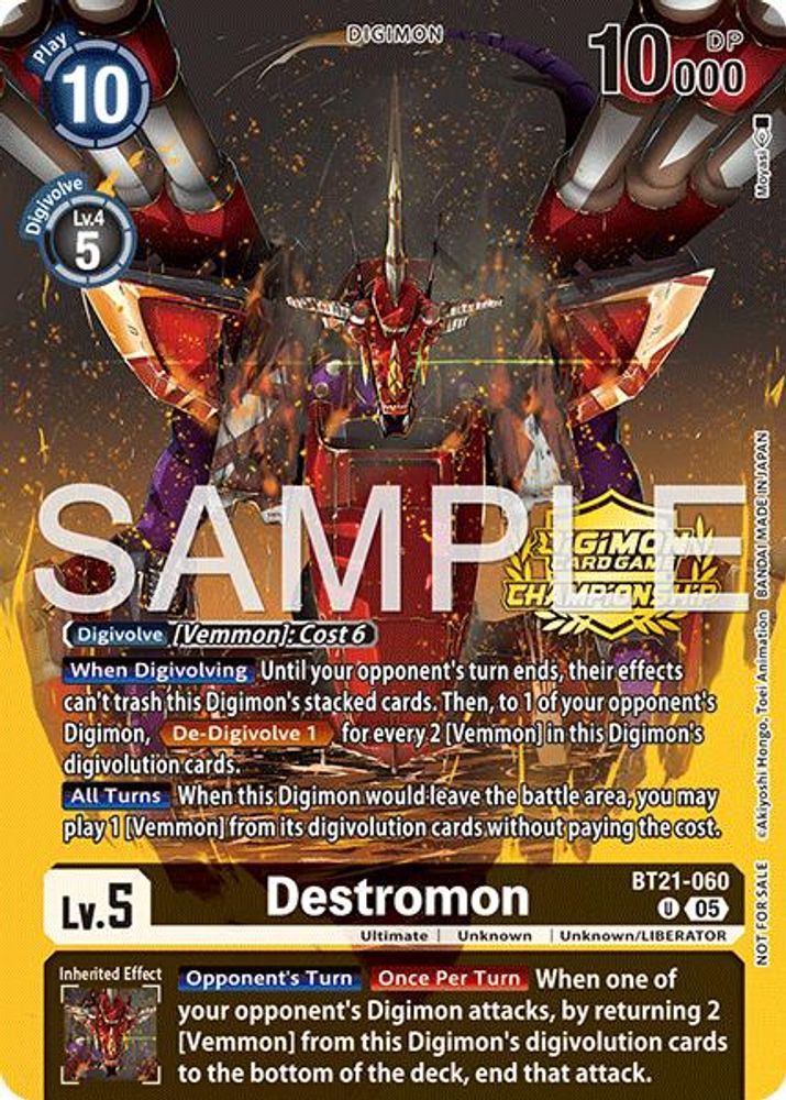 Destromon (Championship 25-26 Season 2 Tamers Pack) - BT21-060 - Uncommon