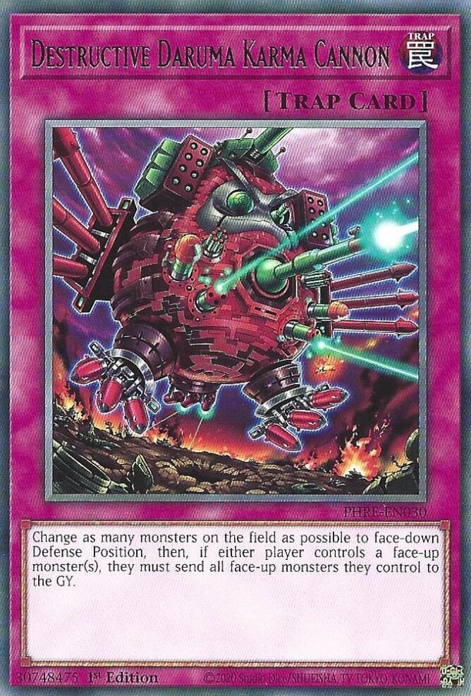Destructive Daruma Karma Cannon - PHRE-EN030 - Rare - 1st Edition