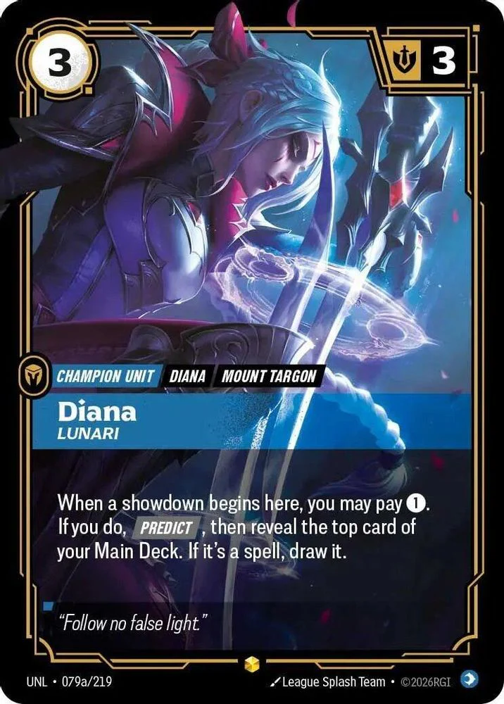 Diana - Lunari (Alternate Art) - 079a/219 - Showcase