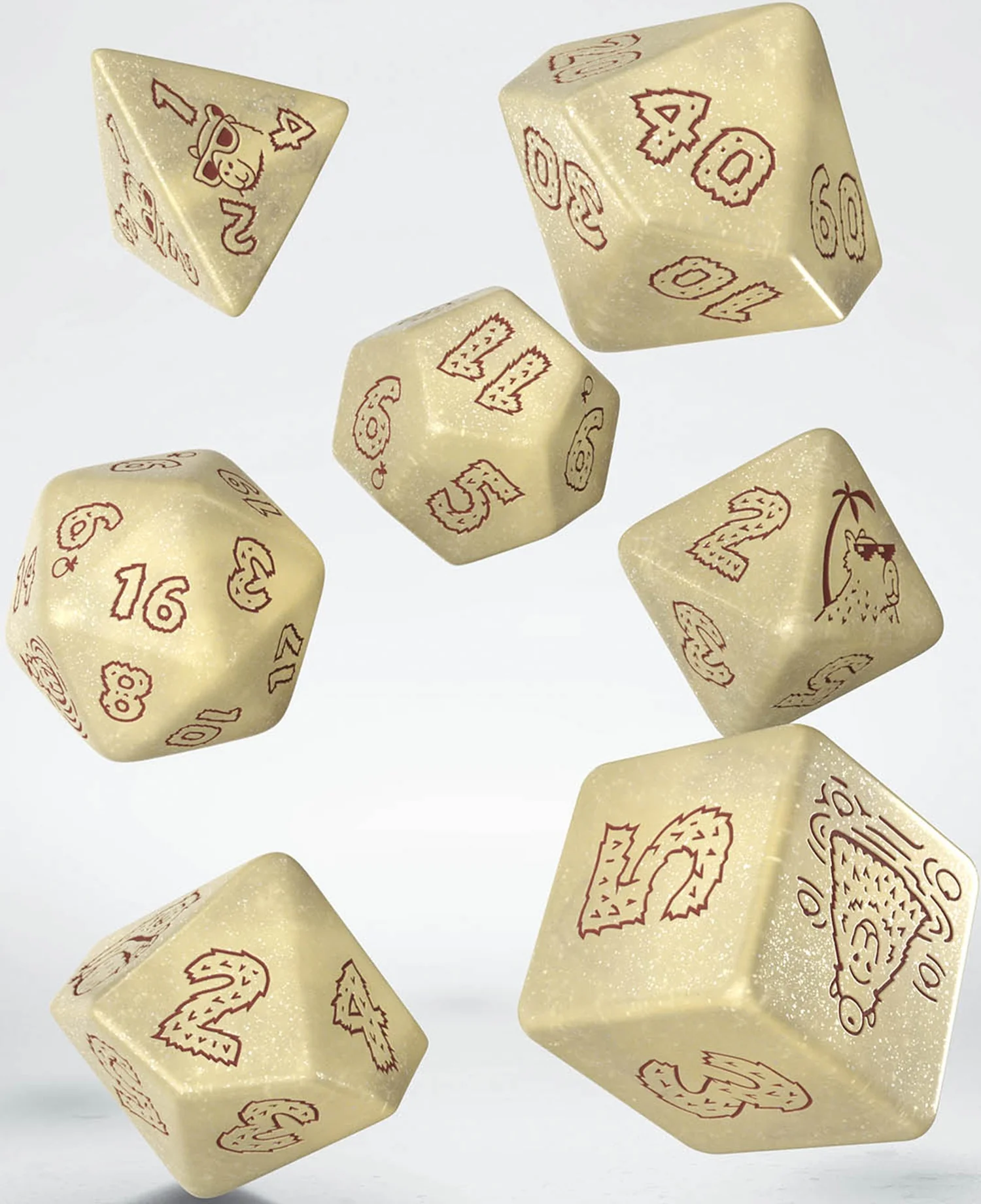 Dice Set - Q-Workshop - 7 Piece Set - Capybara: Sleepie