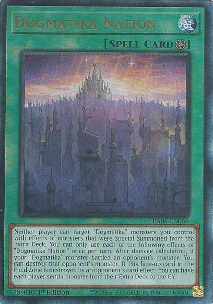 Dogmatika Nation (PUR) - RA05-EN066 - Prismatic Ultimate Rare - 1st Edition
