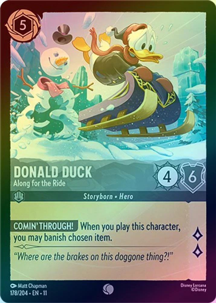 Donald Duck (Along for the Ride) - 178/204 - Common (Foil)