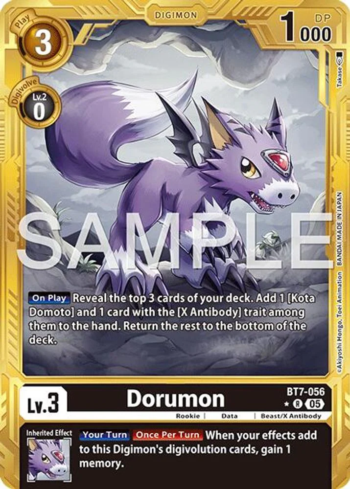Dorumon (Gold Border) - BT7-056 - Rare