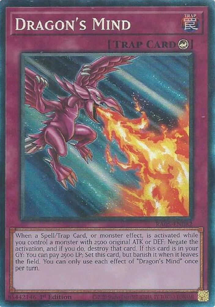 Dragon's Mind (PCR) - RA05-EN082 - Prismatic Collector's Rare - 1st Edition